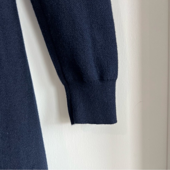 Boden Relaxed Knitted Mini Dress in Navy With Nautical Buttons, Size 2R - Picture 5 of 11